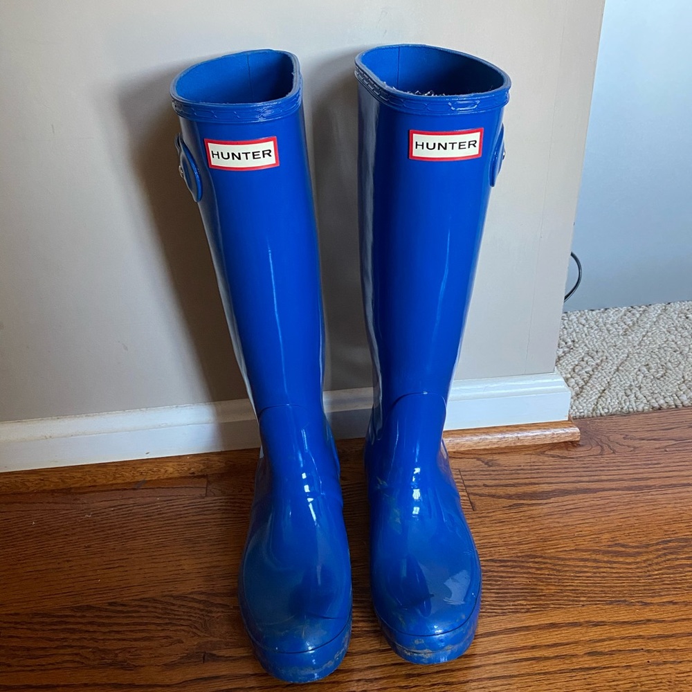 Blue Hunter Boots
